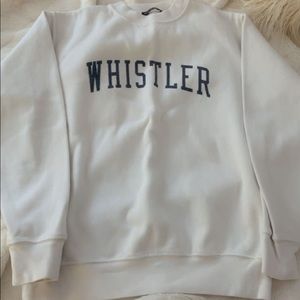Brandy Melville white sweatshirt Whistler BC